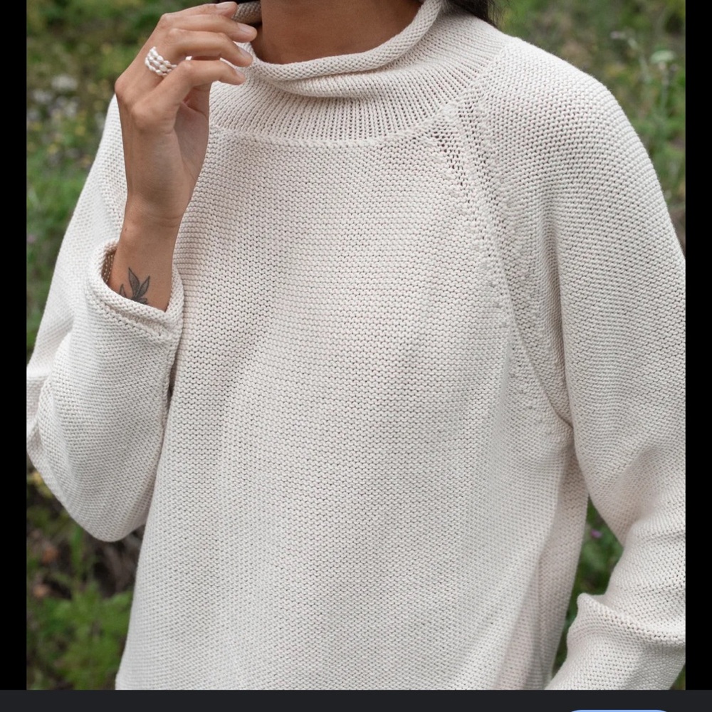 St. Michael from Marks & Spencer Women's Beige‎ ramie cotton knit Sweater Sz M
